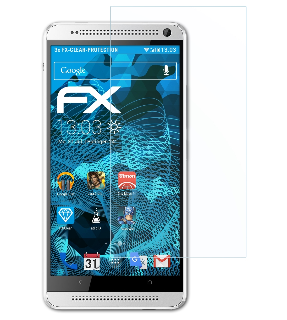One HTC Displayschutz(für FX-Clear 3x Max) ATFOLIX