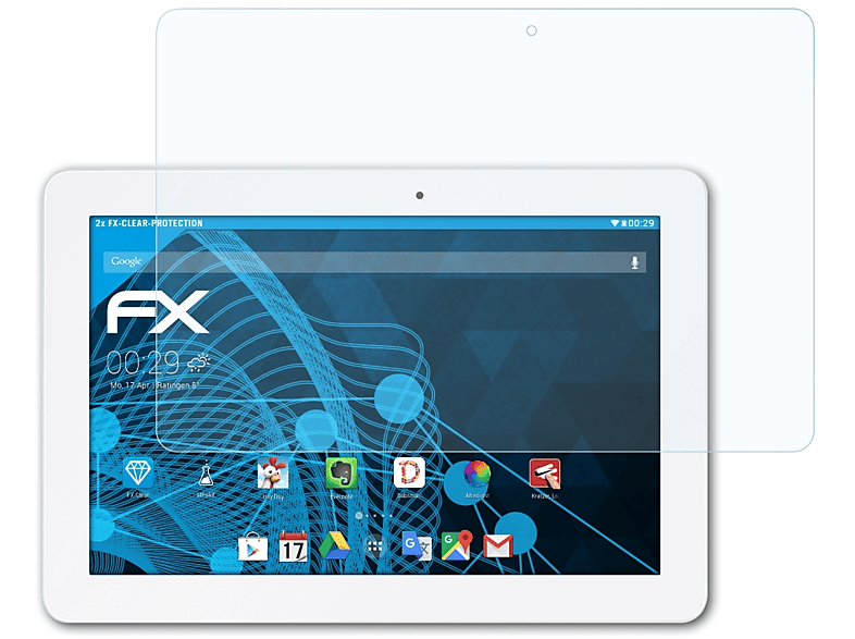 ATFOLIX 2x FX-Clear Displayschutz(für Asus MeMO Pad 10 (ME102A))