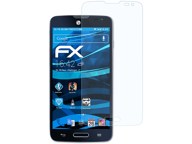 ATFOLIX 3x FX-Clear Displayschutz(für LG L90)