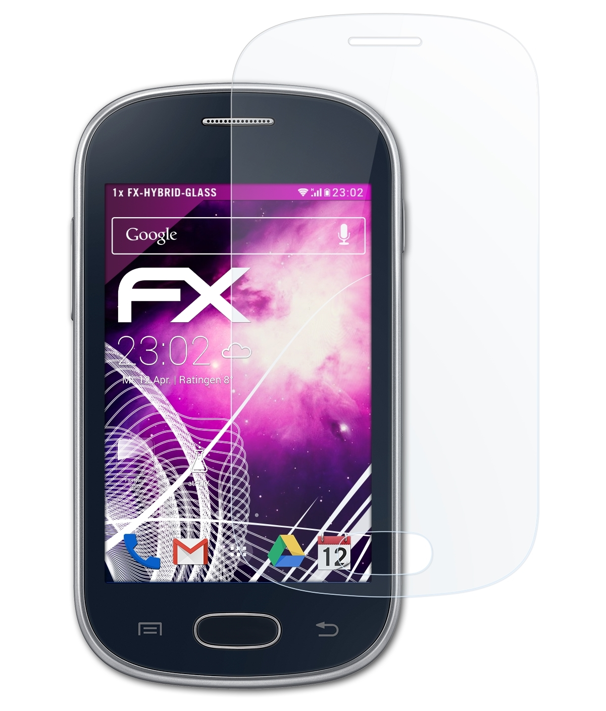 Lite ATFOLIX Schutzglas(für FX-Hybrid-Glass Galaxy Samsung (GT-S6790N)) Fame