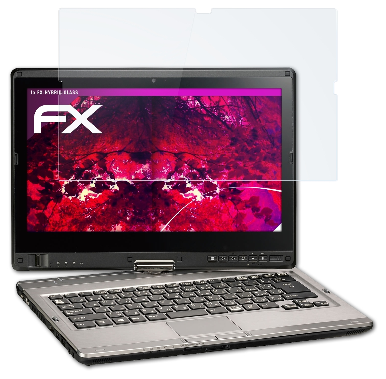 Fujitsu T902) Lifebook Schutzglas(für FX-Hybrid-Glass ATFOLIX
