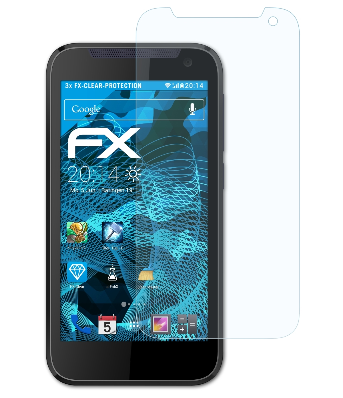 Displayschutz(für Desire FX-Clear HTC 3x ATFOLIX 310)
