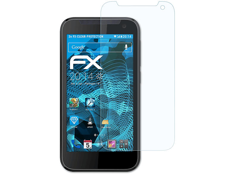 ATFOLIX 3x FX-Clear Displayschutz(für HTC 310) Desire