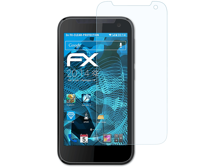 ATFOLIX 3x FX-Clear Displayschutz(für HTC Desire 310)