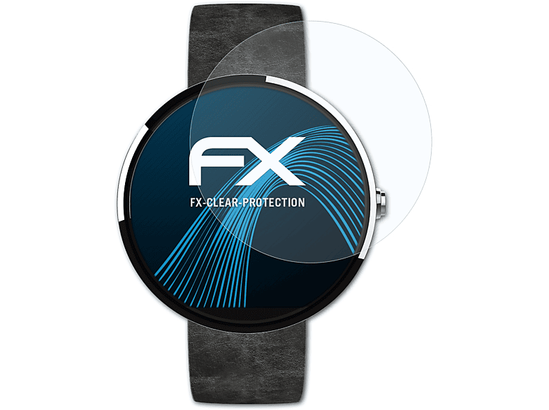 ATFOLIX 3x FX-Clear Displayschutz(für Motorola Moto 360)
