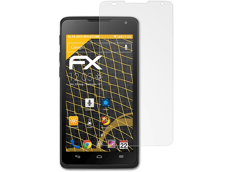 ATFOLIX 3x FX-Antireflex Displayschutz(für Huawei Ascend Y530)