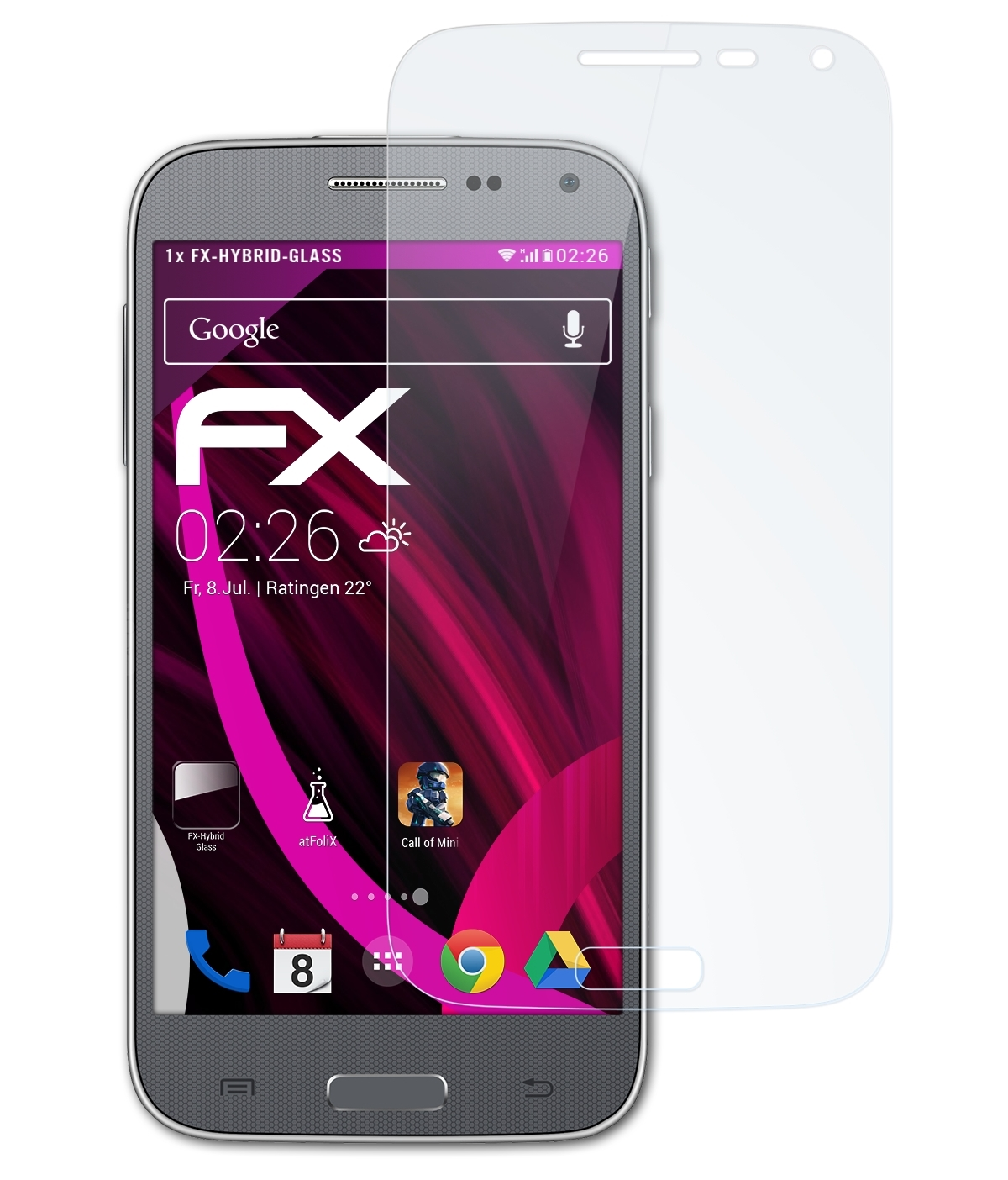 FX-Hybrid-Glass Schutzglas(für Galaxy Samsung ATFOLIX 2) Beam