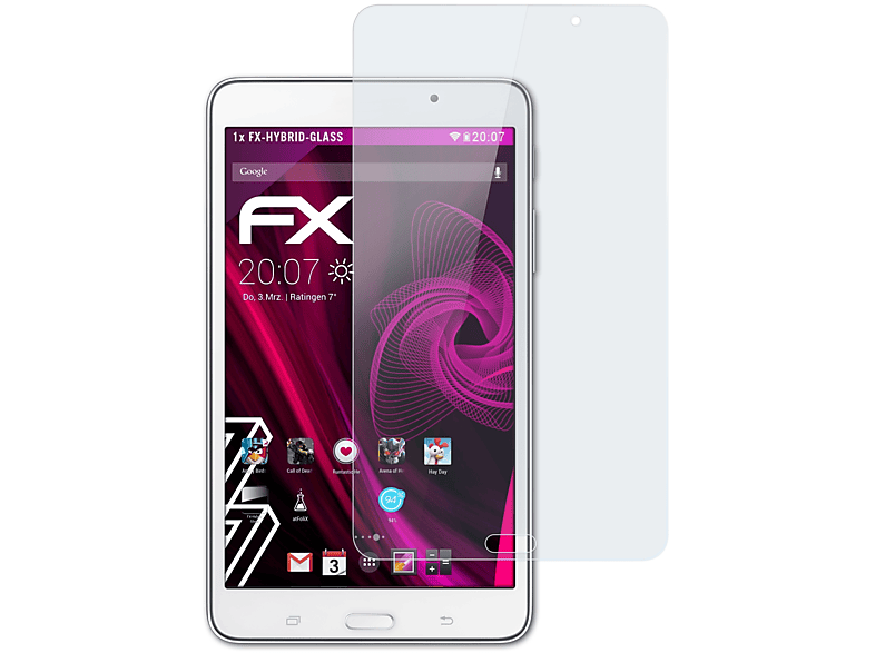 ATFOLIX FX-Hybrid-Glass Schutzglas(für Samsung Galaxy Tab 4 7.0 (Wi-Fi T230))