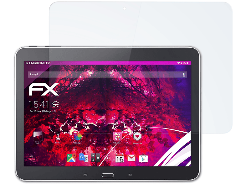 ATFOLIX FX-Hybrid-Glass Schutzglas(für Samsung Galaxy Tab 4 10.1 (WiFi, 3G & LTE))