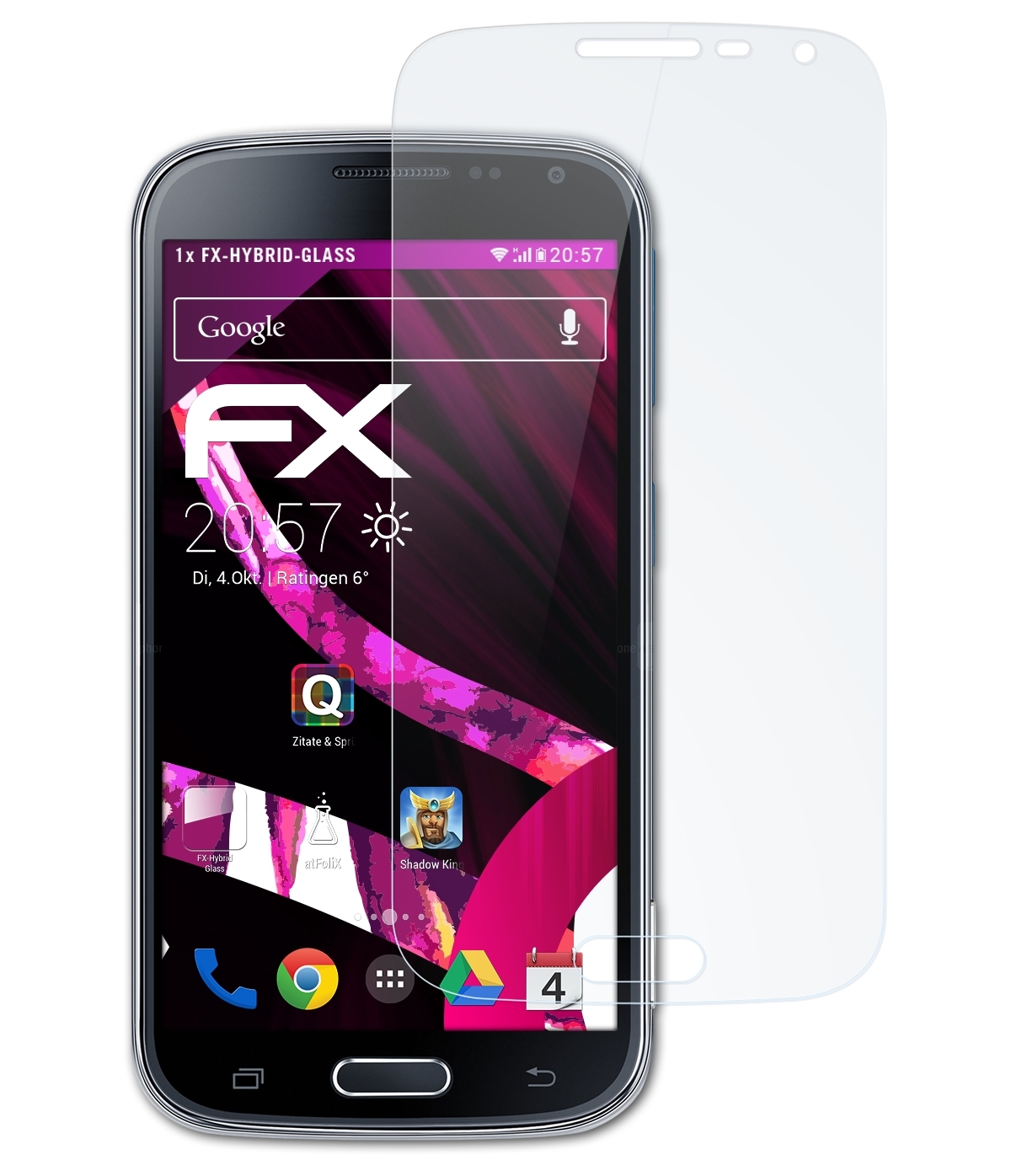 ATFOLIX FX-Hybrid-Glass Schutzglas(für K zoom) Samsung Galaxy
