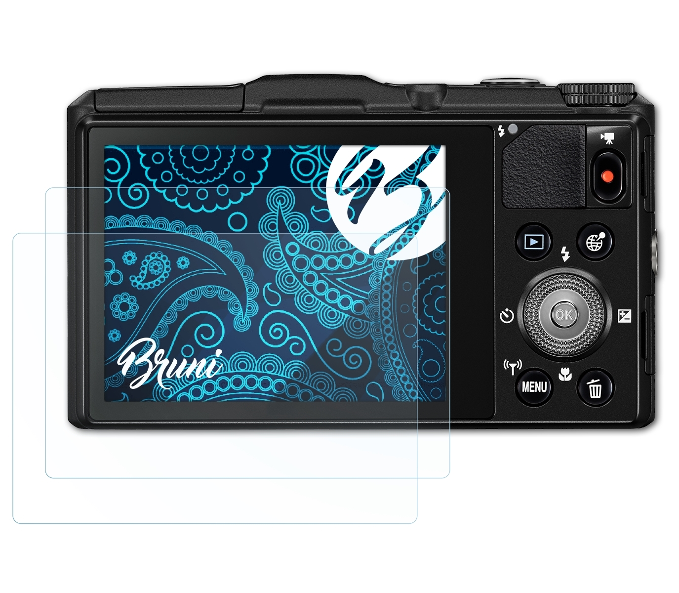 BRUNI 2x Basics-Clear Schutzfolie(für Nikon Coolpix S9700)