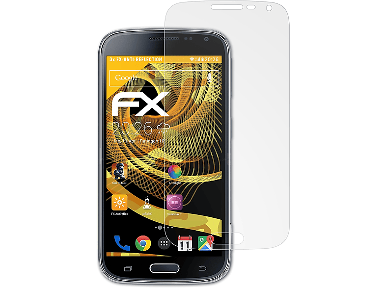 ATFOLIX 3x FX-Antireflex Displayschutz(für Samsung Galaxy K zoom)