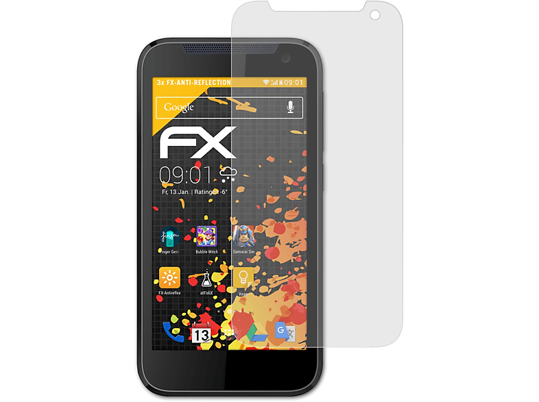 ATFOLIX 3x FX-Antireflex 310) Desire HTC Displayschutz(für