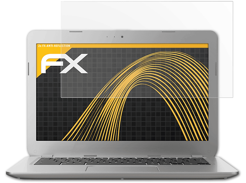 ATFOLIX 2x FX-Antireflex Displayschutz(für Google Chromebook (13.3 Inch) (Toshiba))