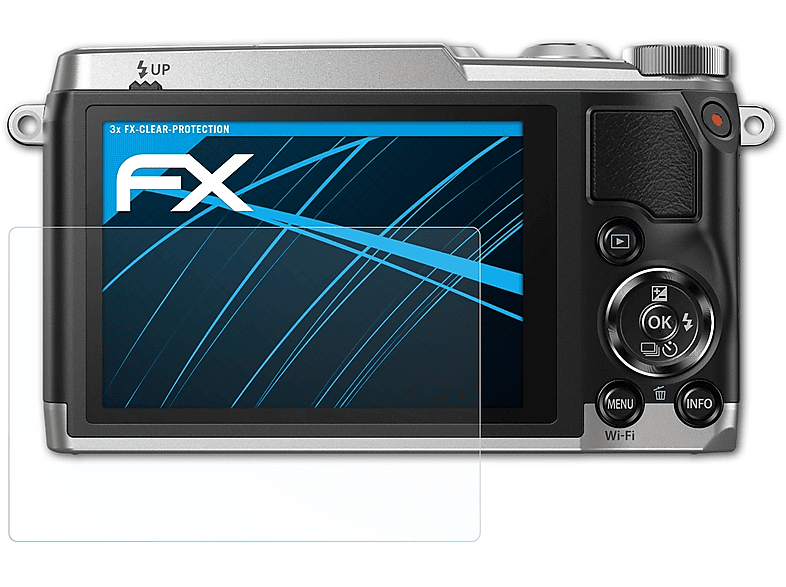 SH-1) 3x ATFOLIX FX-Clear Displayschutz(für Olympus
