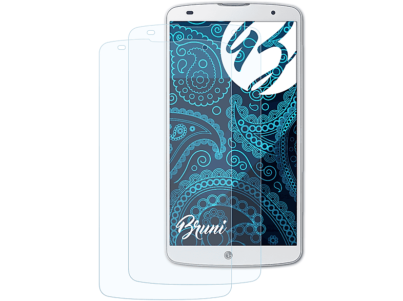 BRUNI 2x Basics-Clear Schutzfolie(für LG G 2) Pro