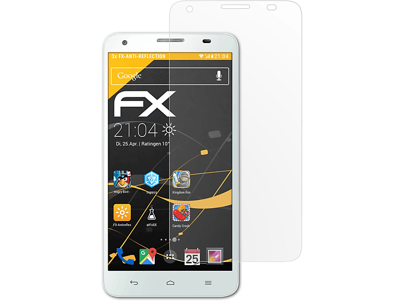 ATFOLIX 3x FX-Antireflex Displayschutz(für Huawei Ascend G750)