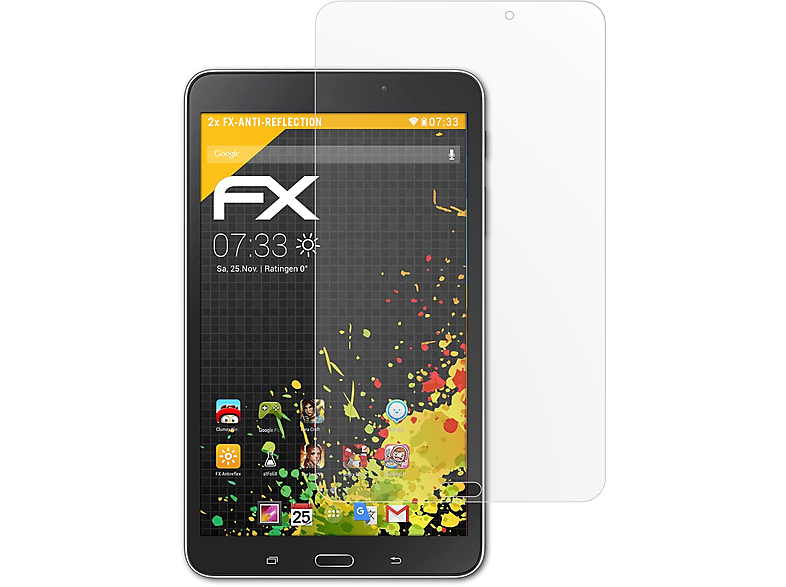 ATFOLIX 2x FX-Antireflex Displayschutz(für Samsung 8.0 (Wi-Fi T330)) Tab 4 Galaxy
