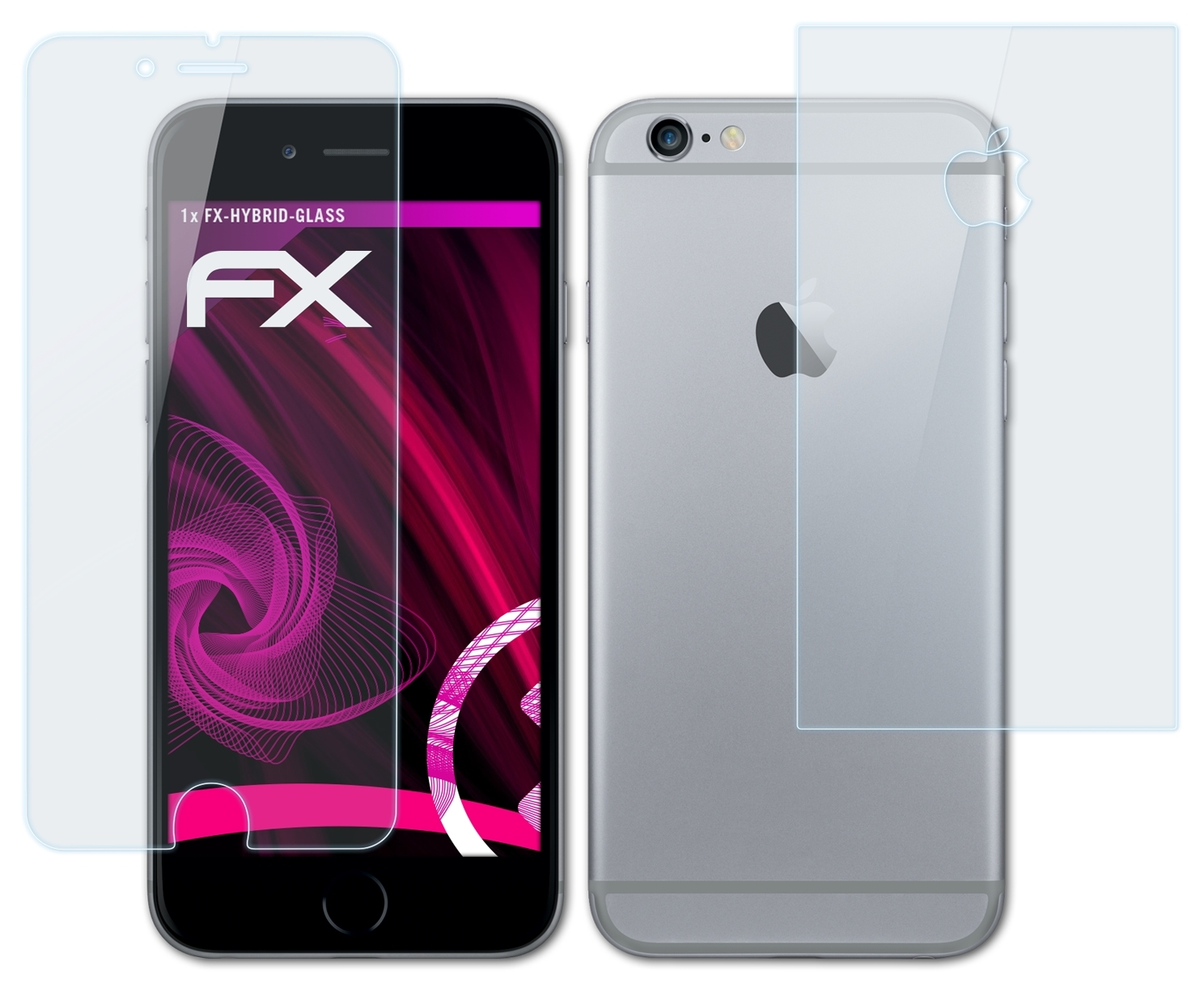 6) ATFOLIX Schutzglas(für Apple iPhone FX-Hybrid-Glass