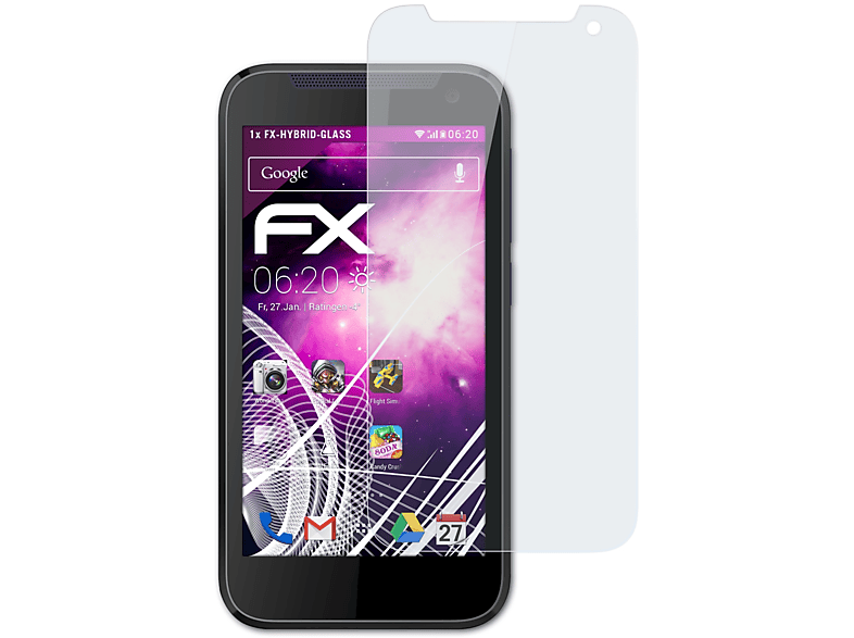 ATFOLIX FX-Hybrid-Glass Schutzglas(für 310) HTC Desire