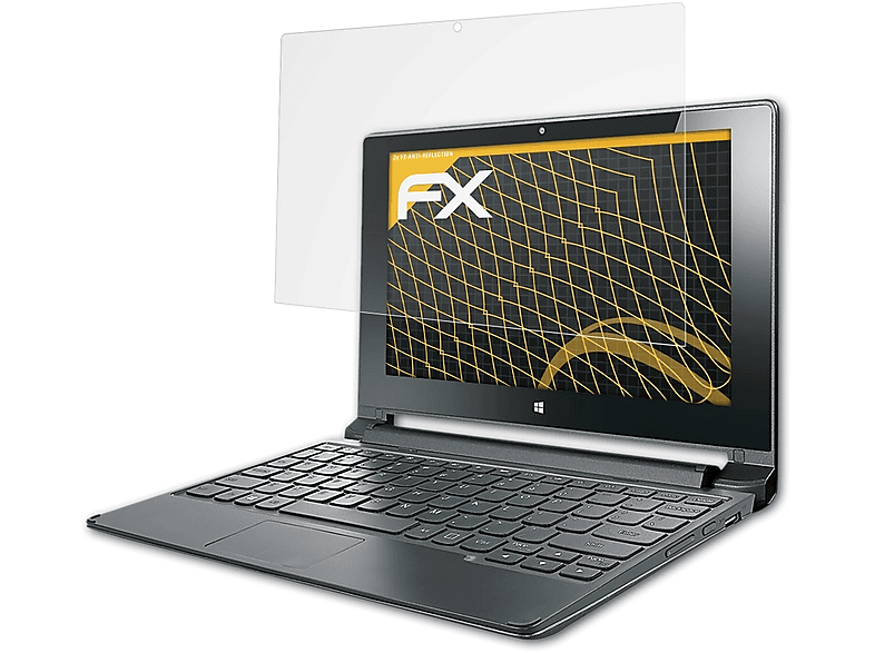 ATFOLIX 2x FX-Antireflex Displayschutz(für Lenovo 10) Flex IdeaPad