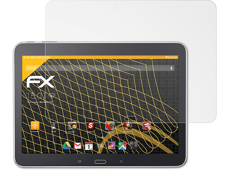 ATFOLIX 2x FX-Antireflex Displayschutz(für Samsung Galaxy Tab 4 10.1 (WiFi, 3G & LTE))