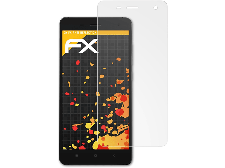 3x FX-Antireflex Mi4) Xiaomi ATFOLIX Displayschutz(für