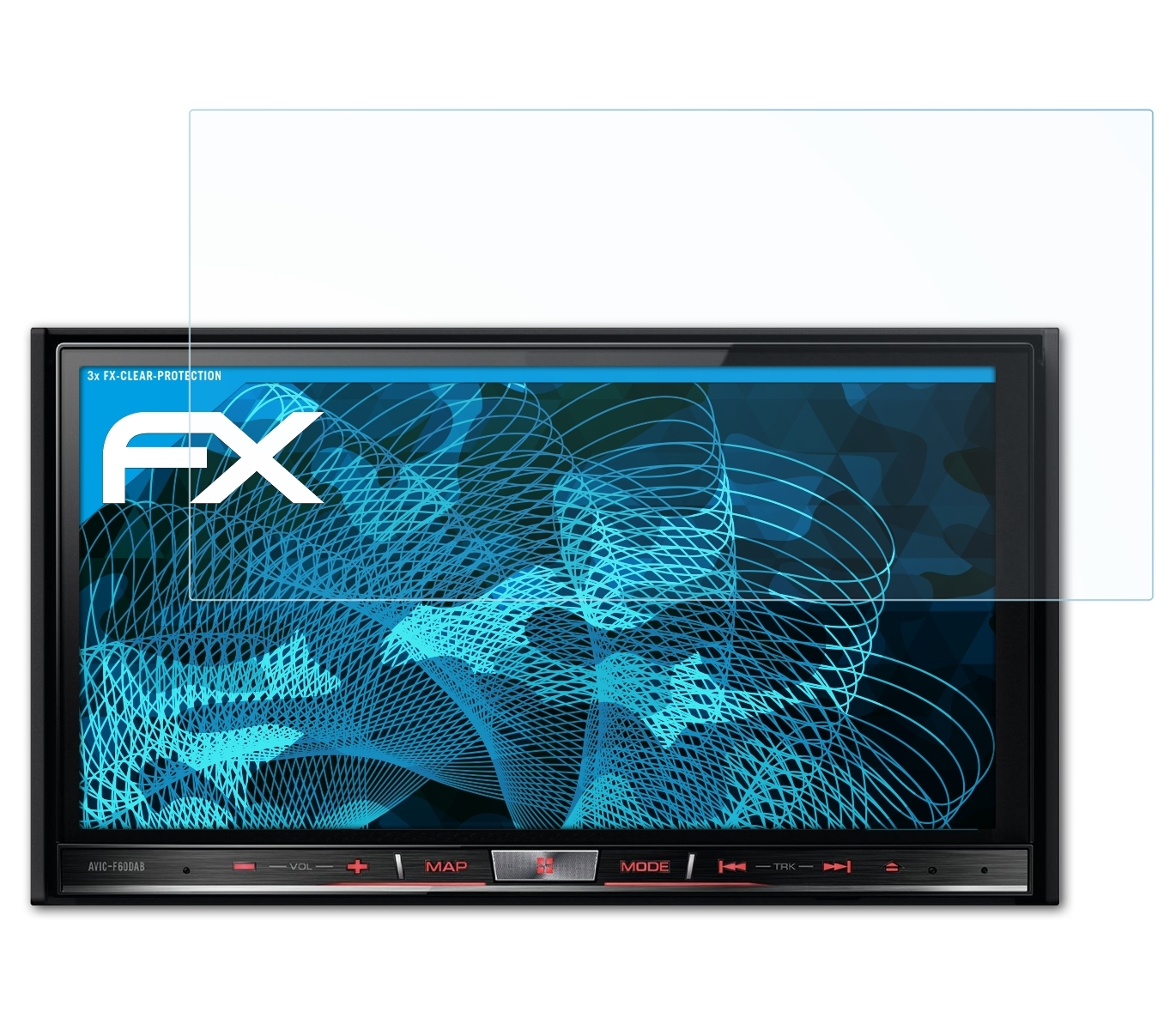 Avic-F60DAB) Displayschutz(für 3x Pioneer ATFOLIX FX-Clear