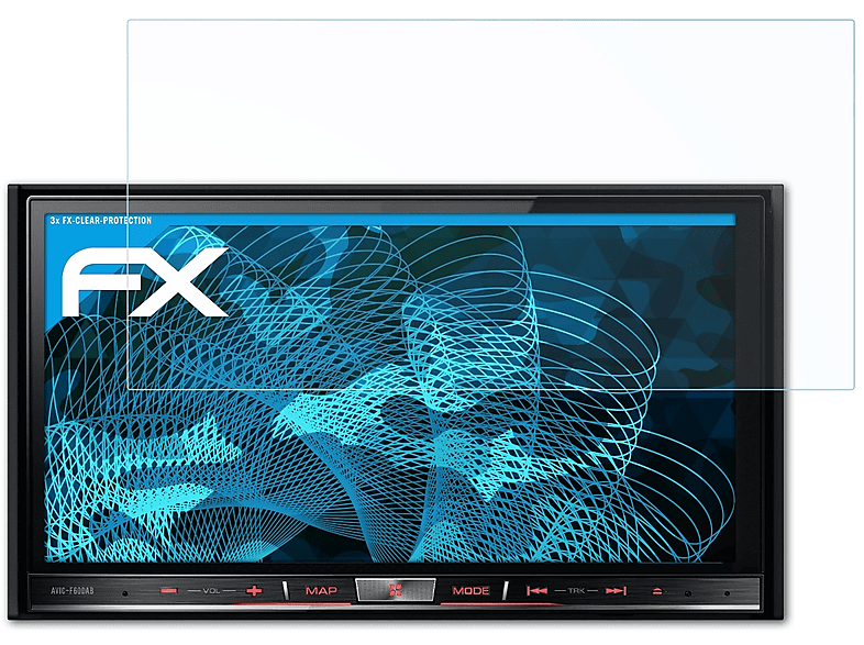 ATFOLIX 3x FX-Clear Displayschutz(für Pioneer Avic-F60DAB) | Navi-Taschen & -Schutzfolien