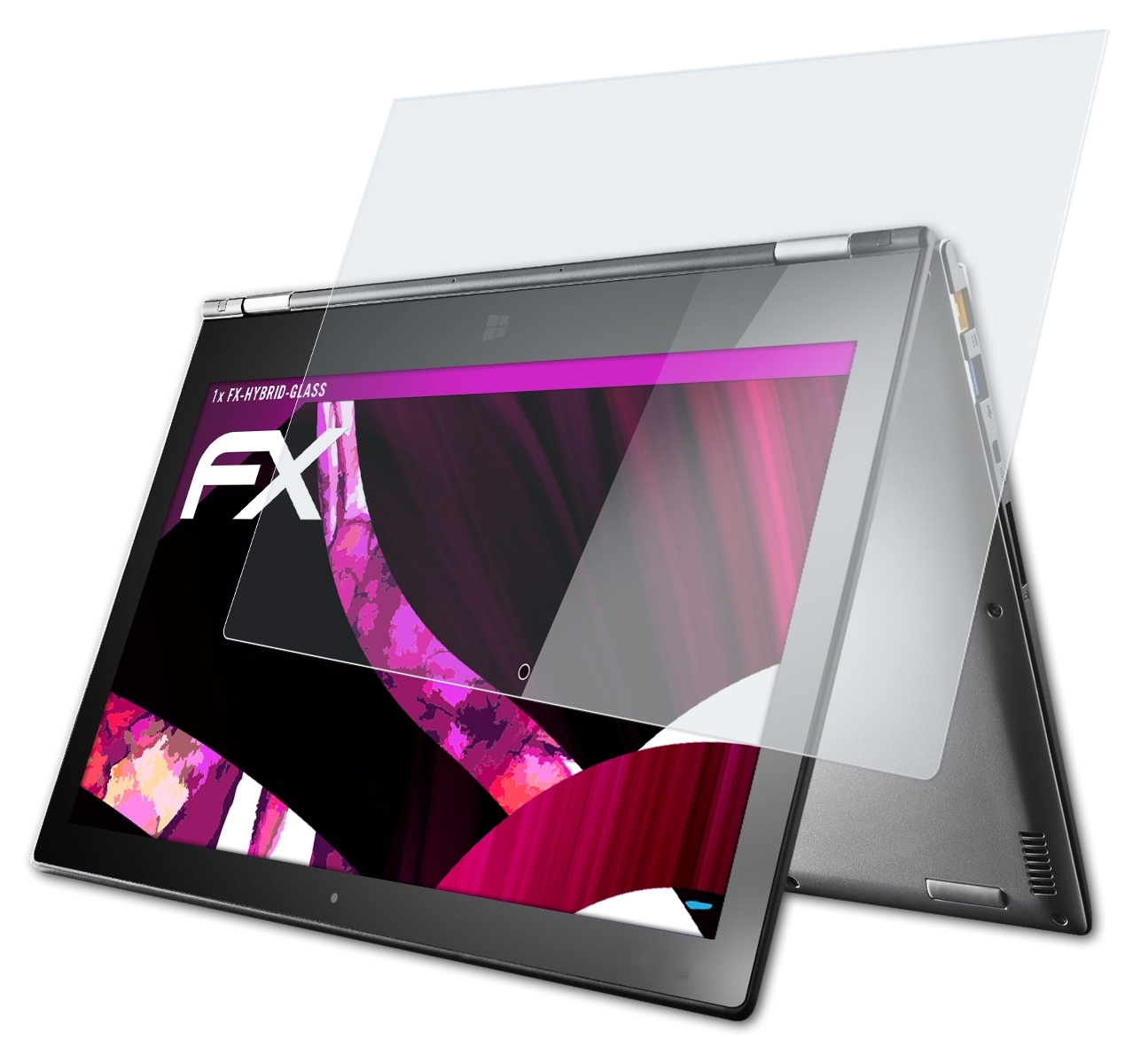 ATFOLIX (13.3 IdeaPad Yoga inch)) FX-Hybrid-Glass Schutzglas(für 2 Lenovo Pro
