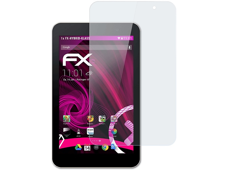 FX-Hybrid-Glass 7 Pad ATFOLIX Schutzglas(für Asus MeMO (ME176C))