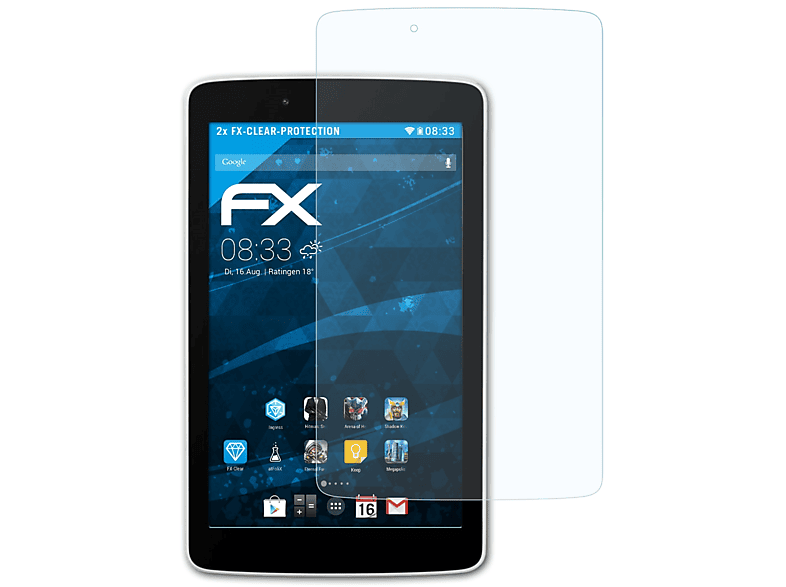 ATFOLIX 2x FX-Clear Displayschutz(für LG G Pad 8.0)