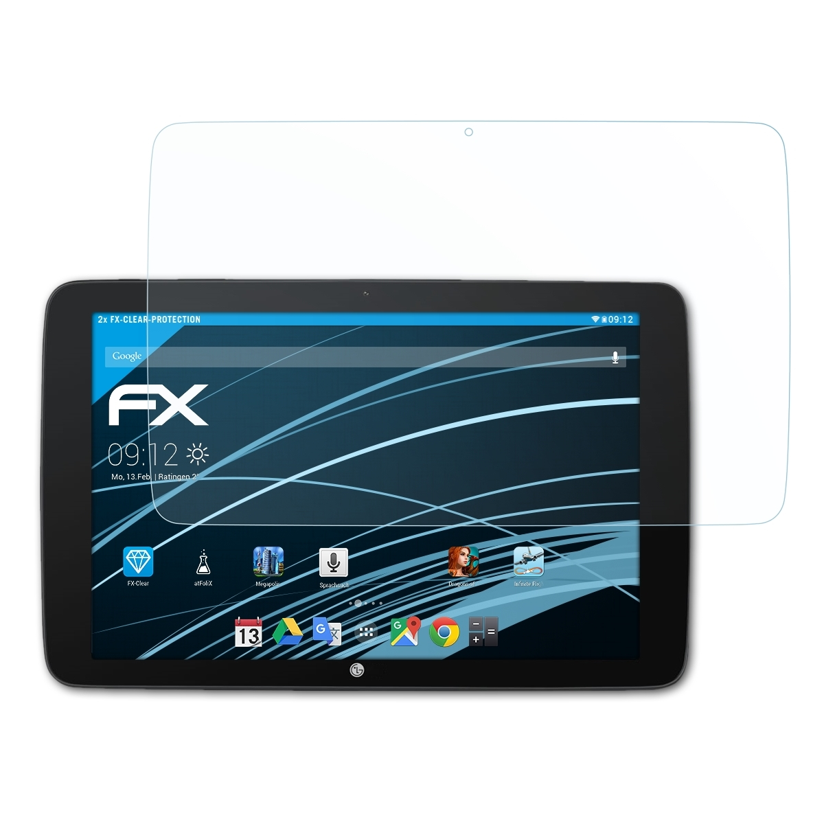 ATFOLIX 2x FX-Clear Displayschutz(für 10.1) Pad G LG