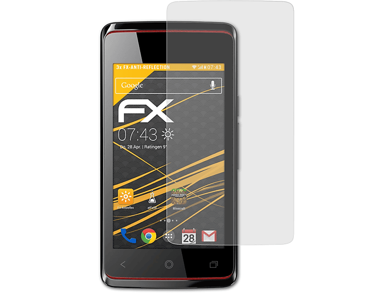 ATFOLIX 3x FX-Antireflex Displayschutz(für Acer Liquid Z200)