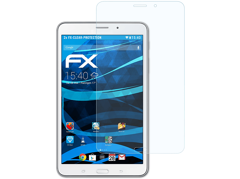 ATFOLIX 2x FX-Clear Displayschutz(für Samsung Galaxy Tab 4 8.0 (LTE/3G T335))