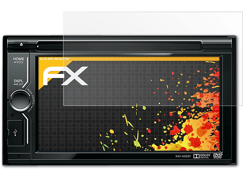 ATFOLIX 2x FX-Antireflex Displayschutz(für Sony XAV-602BT)