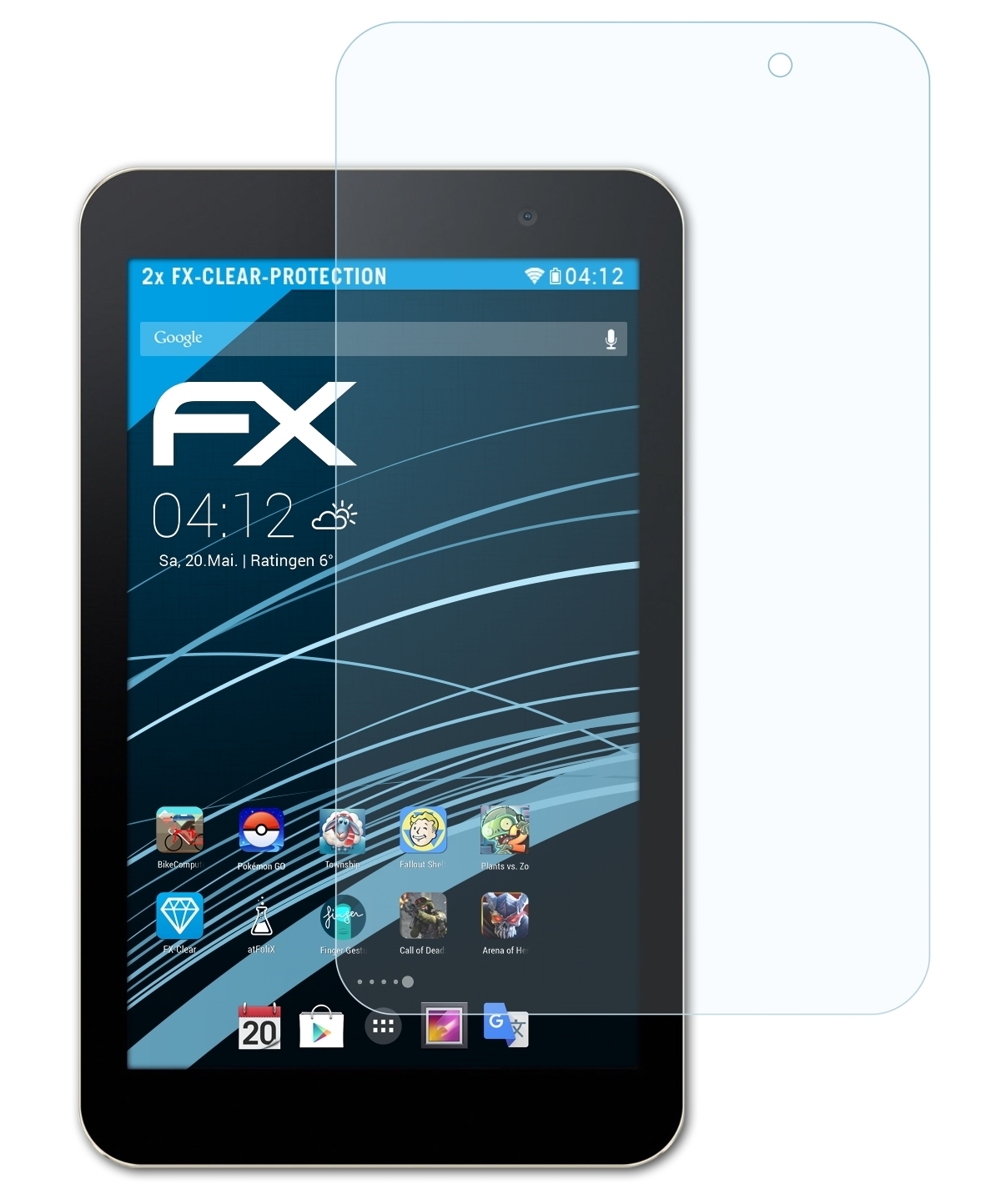 ATFOLIX 2x FX-Clear Displayschutz(für MeMO 7 Asus Pad (ME176C))