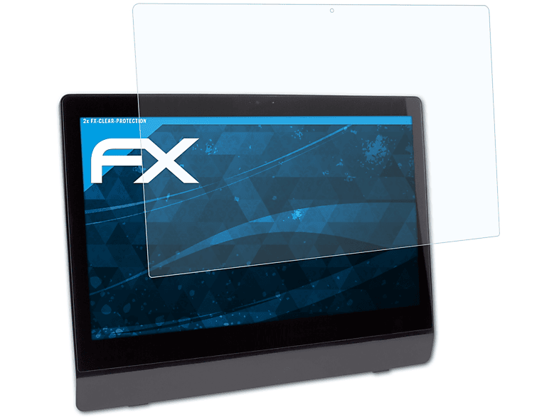 ATFOLIX 2x FX-Clear Displayschutz(für Wortmann Terra all-in-one PC 2411)