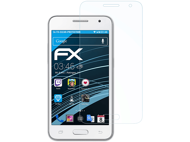 ATFOLIX 3x FX-Clear Displayschutz(für Samsung Galaxy Core 2) | Displayschutzfolien & Gläser