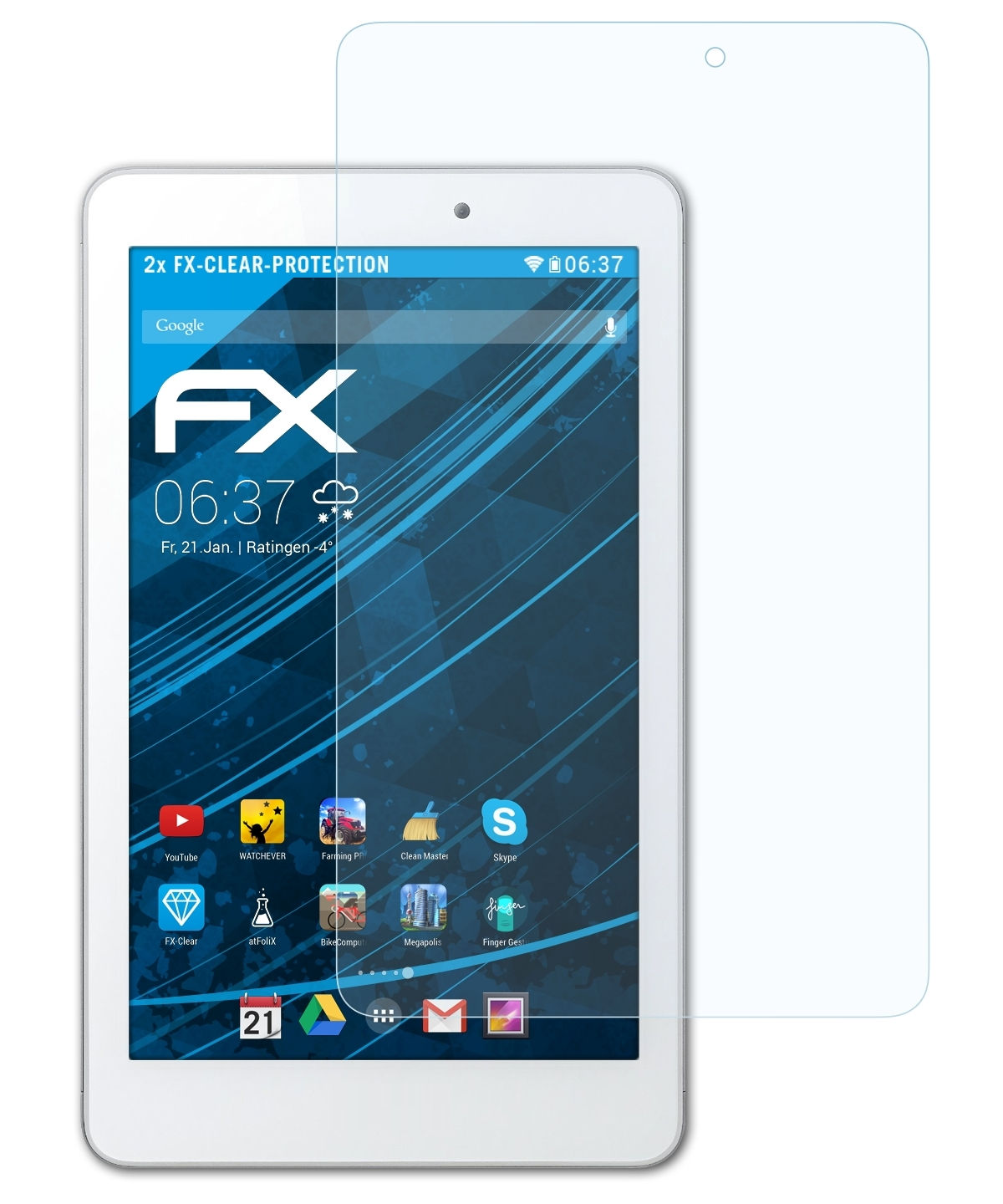 ATFOLIX 2x FX-Clear Displayschutz(für Iconia Tab 8 (A1-840FHD)) Acer