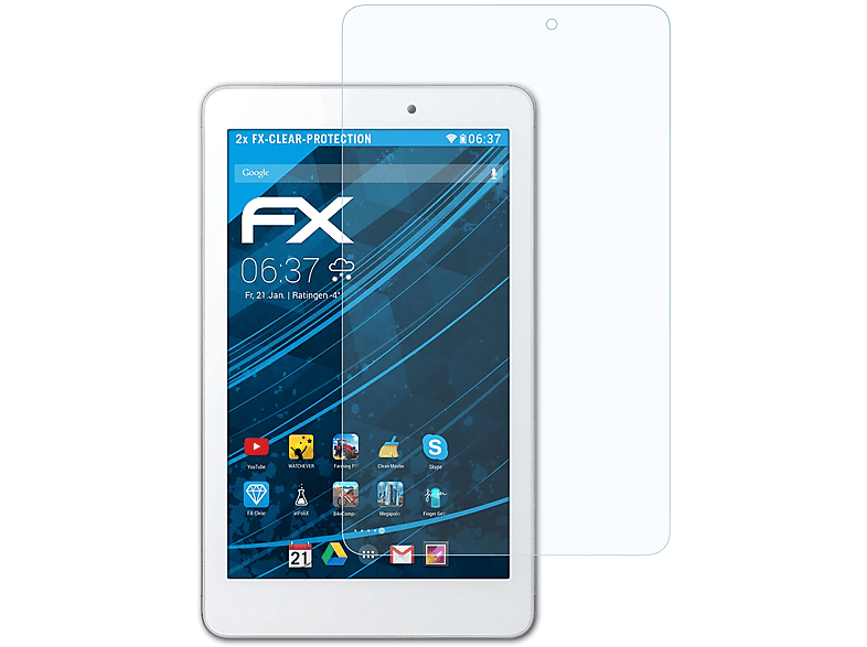 ATFOLIX 2x FX-Clear Displayschutz(für Acer Iconia Tab 8 (A1-840FHD))