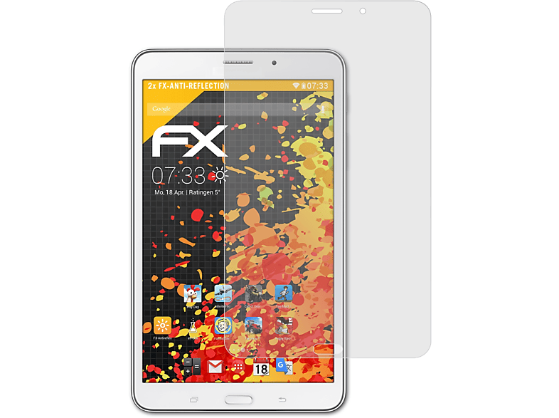 ATFOLIX 2x FX-Antireflex Displayschutz(für Samsung Galaxy Tab 4 8.0 (LTE/3G T335))