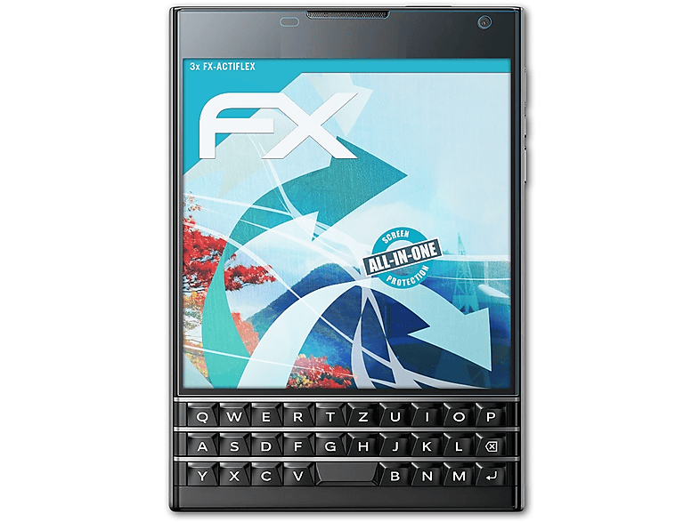 ATFOLIX 3x FX-ActiFleX Displayschutz(für Blackberry Passport)