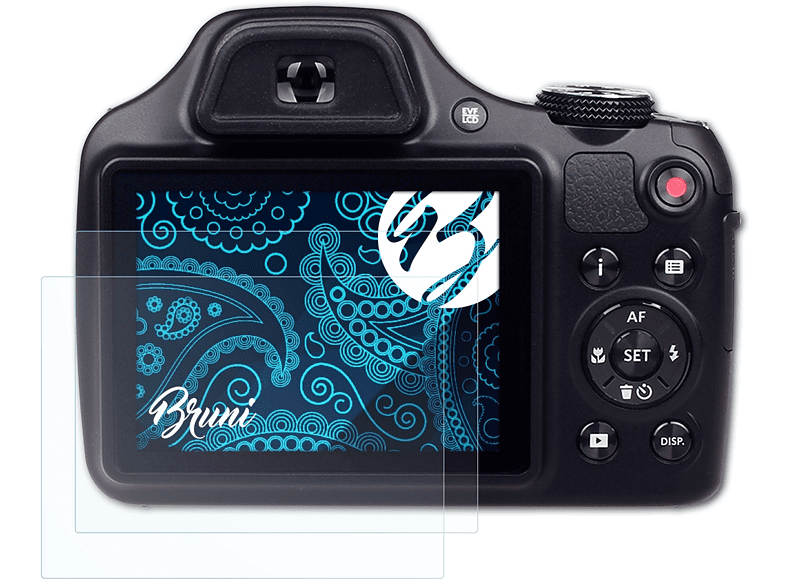BRUNI 2x Basics-Clear Schutzfolie(für Kodak PixPro AZ522)