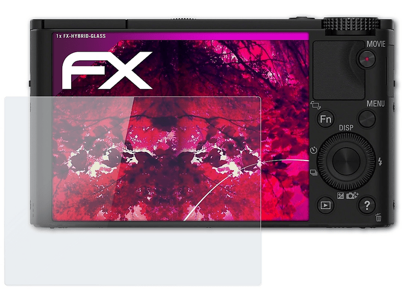 AtFoliX Glasfolie Für Fujifilm X100V – 9H Hybrid-Glass Panzerfolie, Kratzfest, Mit Montagezubehör