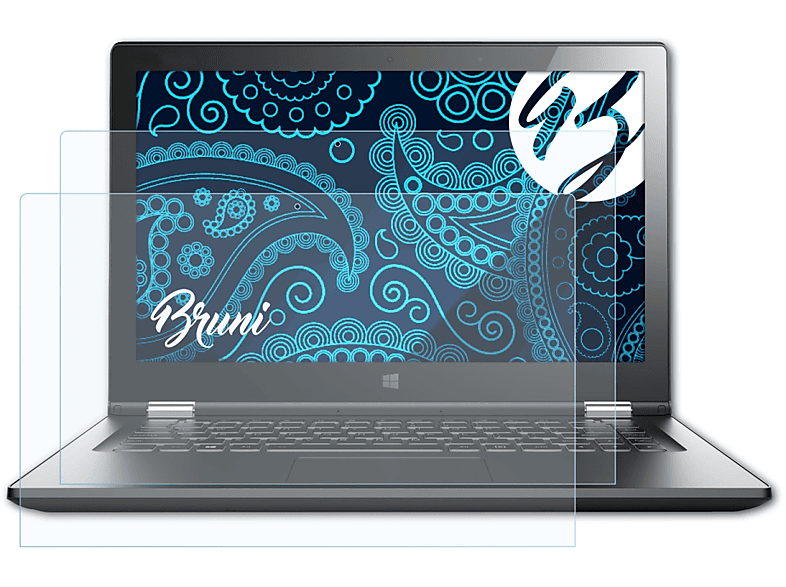 BRUNI 2x Basics-Clear Schutzfolie(für Lenovo IdeaPad Yoga 2 13)