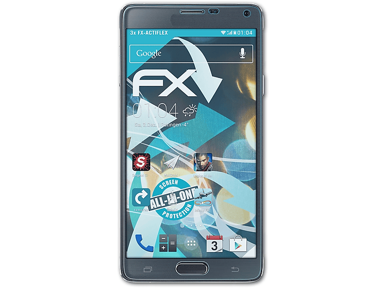 ATFOLIX 3x FX-ActiFleX Displayschutz(für Samsung Galaxy Note 4)