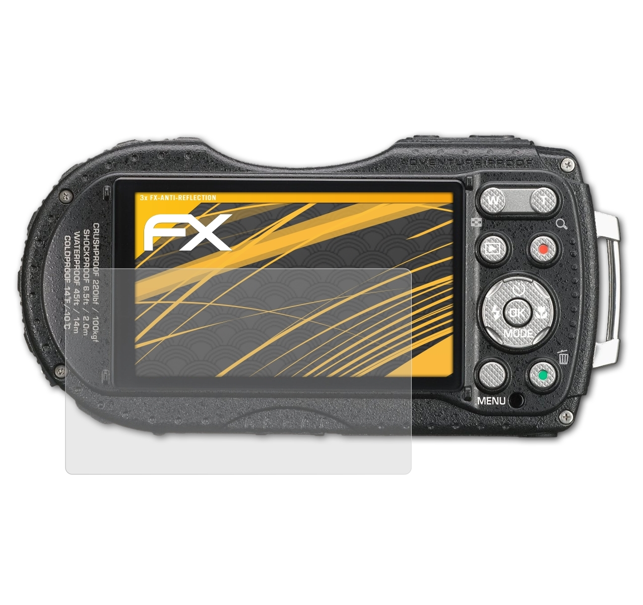3x WG-4 Ricoh ATFOLIX FX-Antireflex GPS) Displayschutz(für