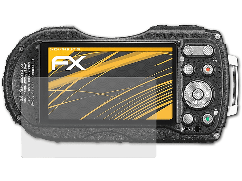 ATFOLIX 3x FX-Antireflex Displayschutz(für GPS) Ricoh WG-4