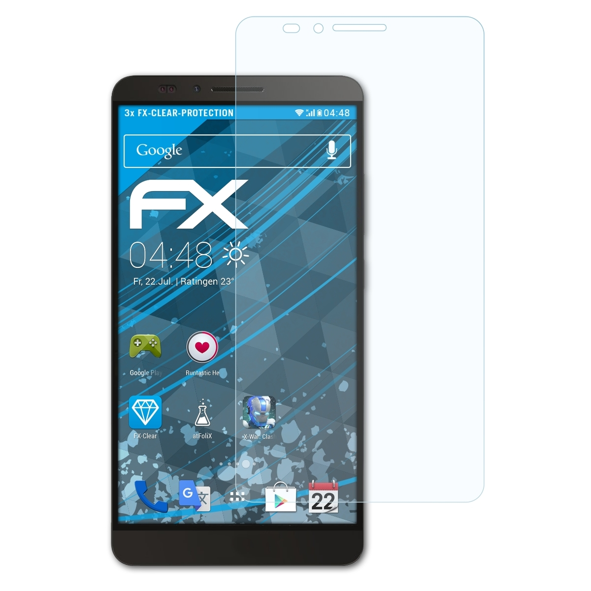 Displayschutz(für ATFOLIX Huawei 3x FX-Clear Ascend 7) Mate